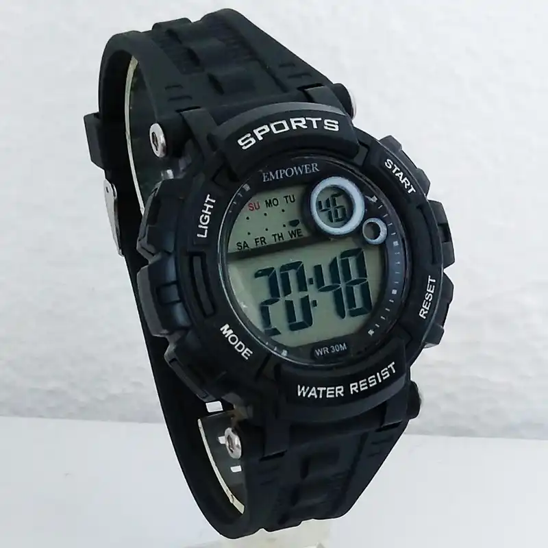 ساعت مچی دیجیتال امپاور مدل اسپرت ضدآب چراغدار SPORT