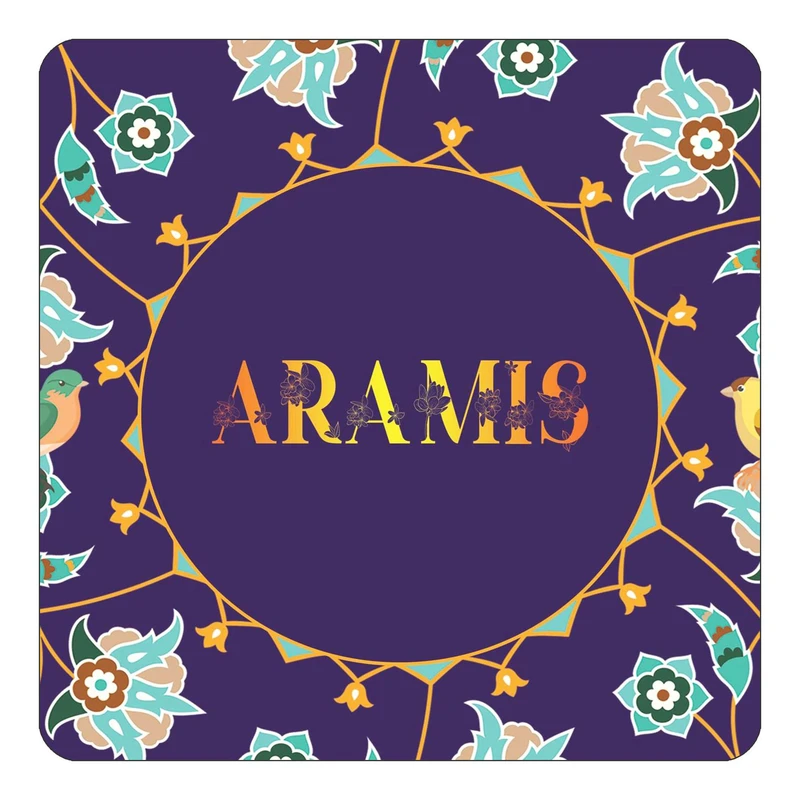 مگنت کاکتی طرح اسم آرامیس aramis مدل گل و بلبل کد mg11464