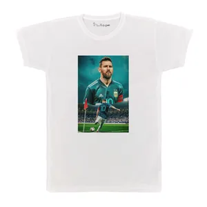 تی شرت آستین کوتاه بچگانه پرمانه طرح مسی کد pmt.6977