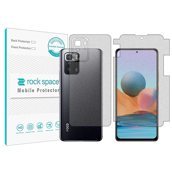محافظ صفحه نمایش مات راک اسپیس مدل HyMTT مناسب برای گوشی موبایل شیائومی Poco X3 GT به همراه محافظ پشت