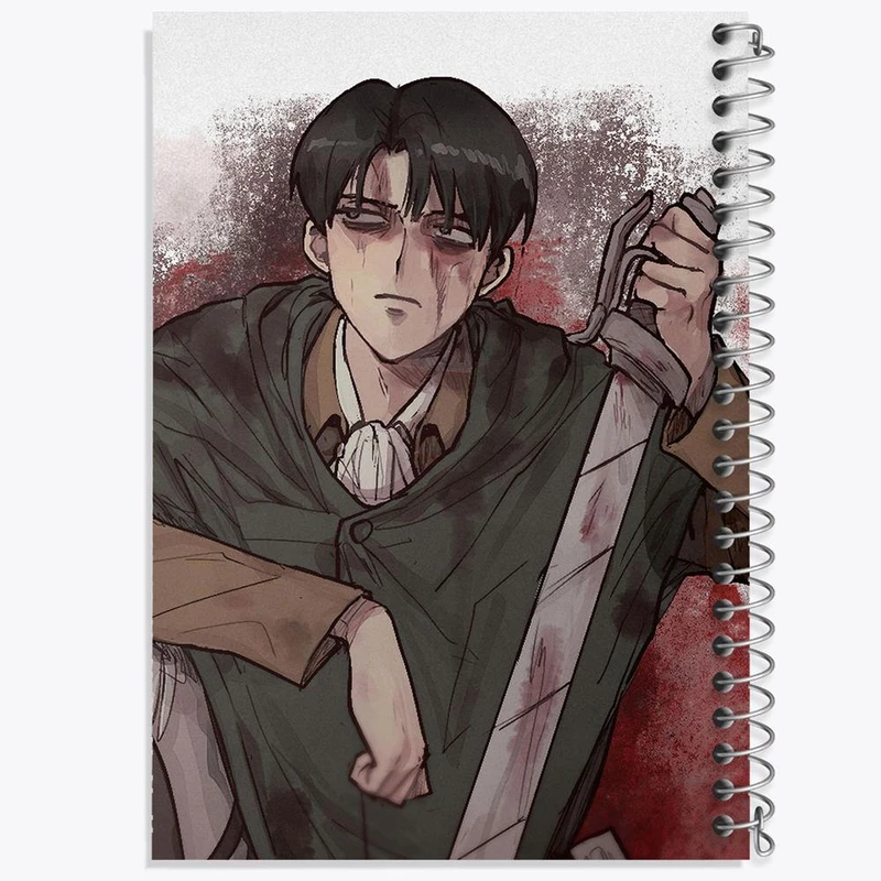 دفتر نقاشی 50 برگ خندالو مدل لیوای انیمه اتک آن تایتان Attack on Titan کد 18604