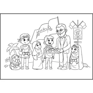 کاغذ رنگ آمیزی طرح اربعین کد 005 بسته 50 عددی