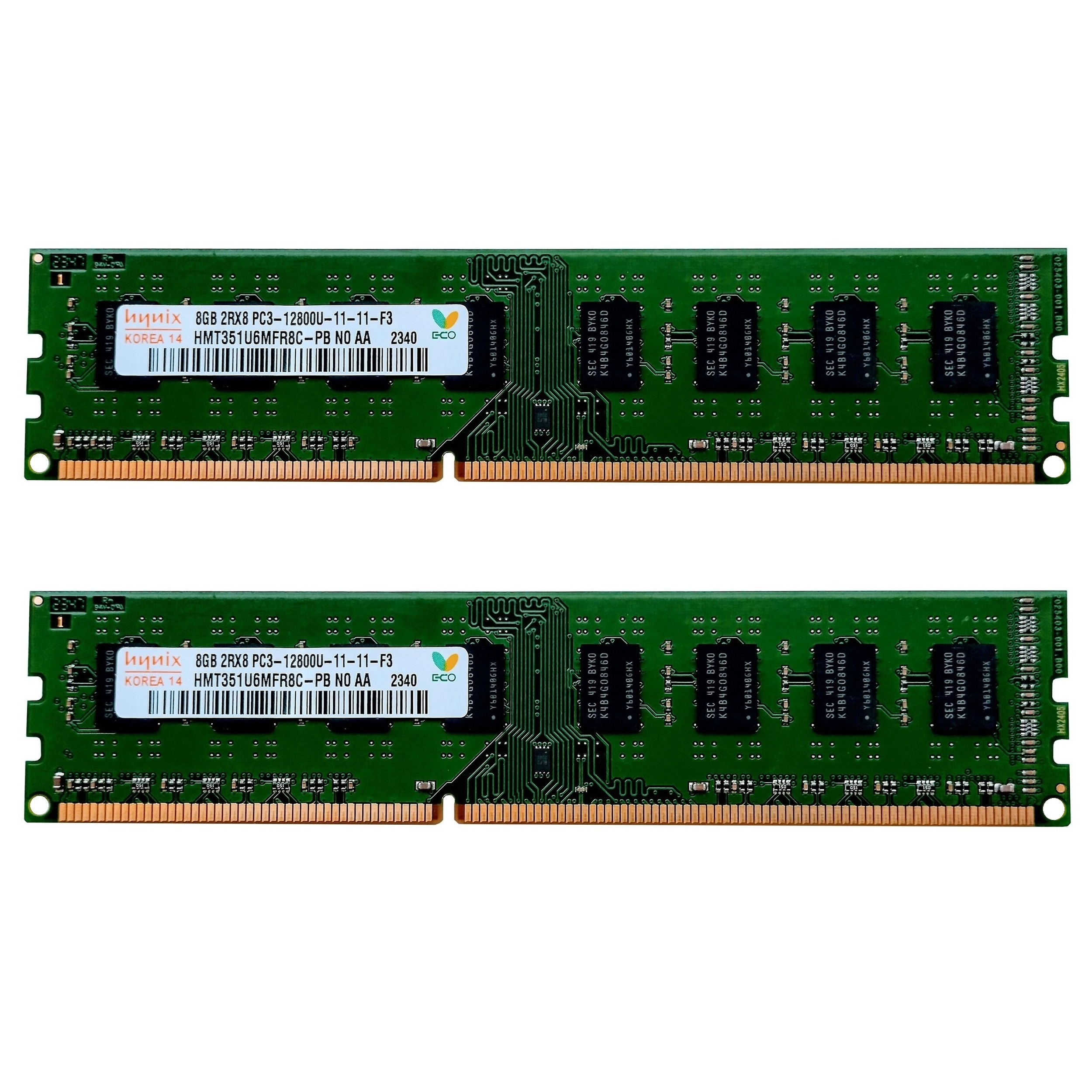 رم کامپیوتر DDR3 تک کاناله 1600 مگاهرتز CL11 هاینیکس مدل 2RX8 PC3-12800U ظرفیت 8 گیگابایت بسته دو عددی