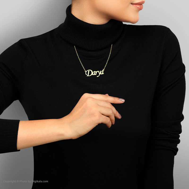 گردنبند زنانه آی جواهر طرح نام دریا انگلیسی کد 1100107GE