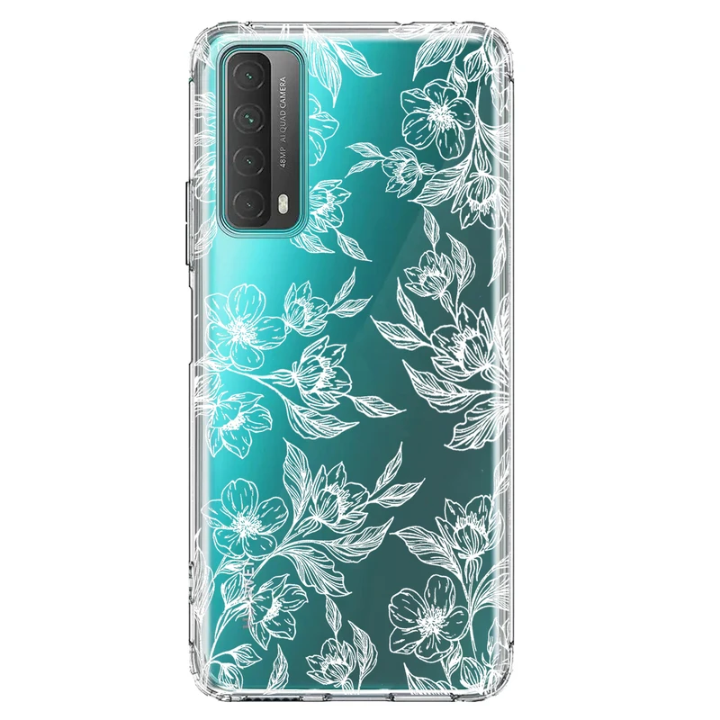 کاور مگافون طرح گل مدل C50-W مناسب برای گوشی موبایل هوآوی Y7A 2020 / Psmart 2021