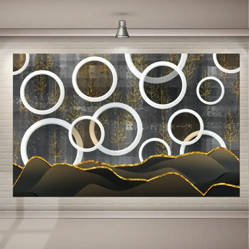 تابلو بوم طرح سه بعدی مدل اشکال هندسی کد SDB8319