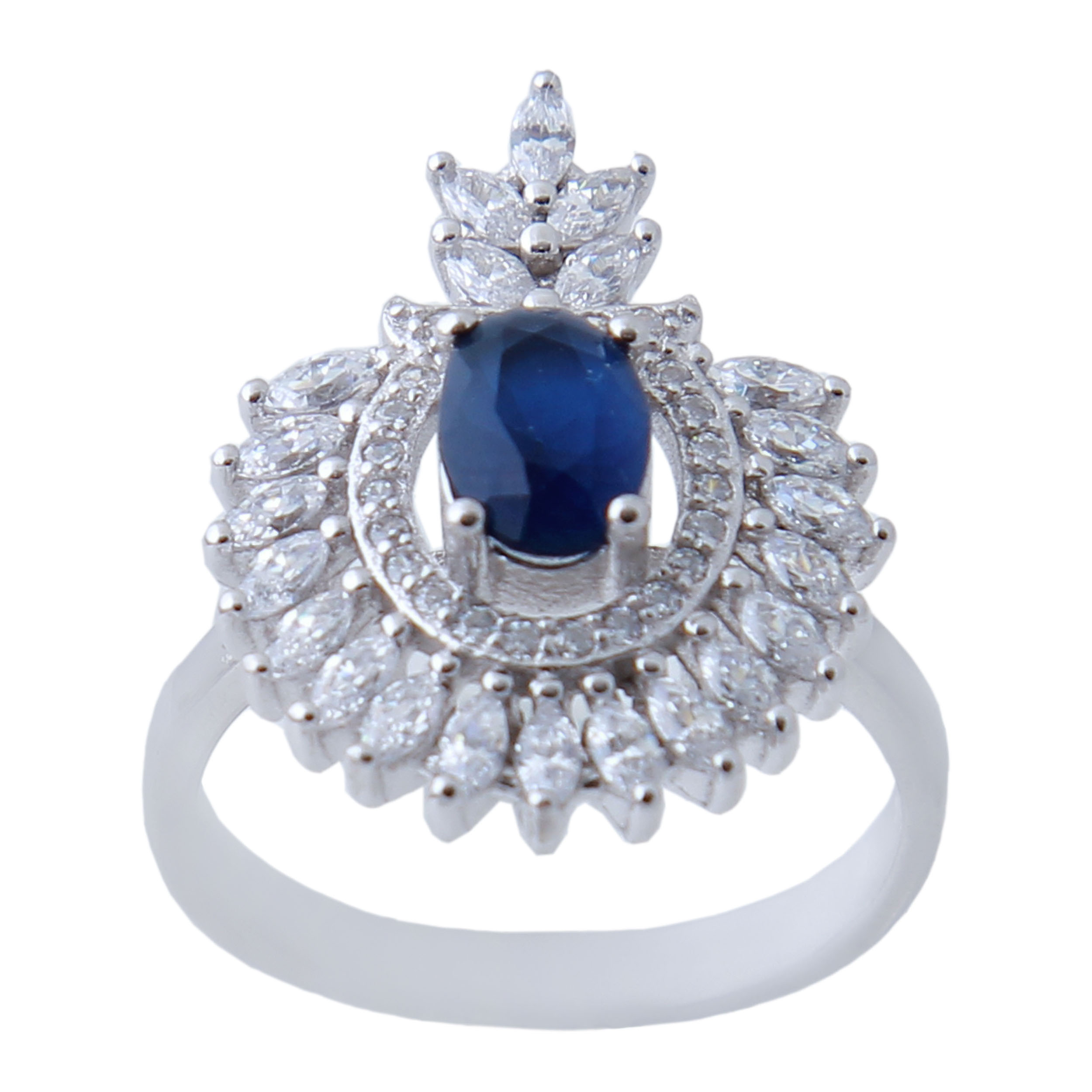 انگشتر نقره زنانه بازرگانی میلادی کد AWR_637