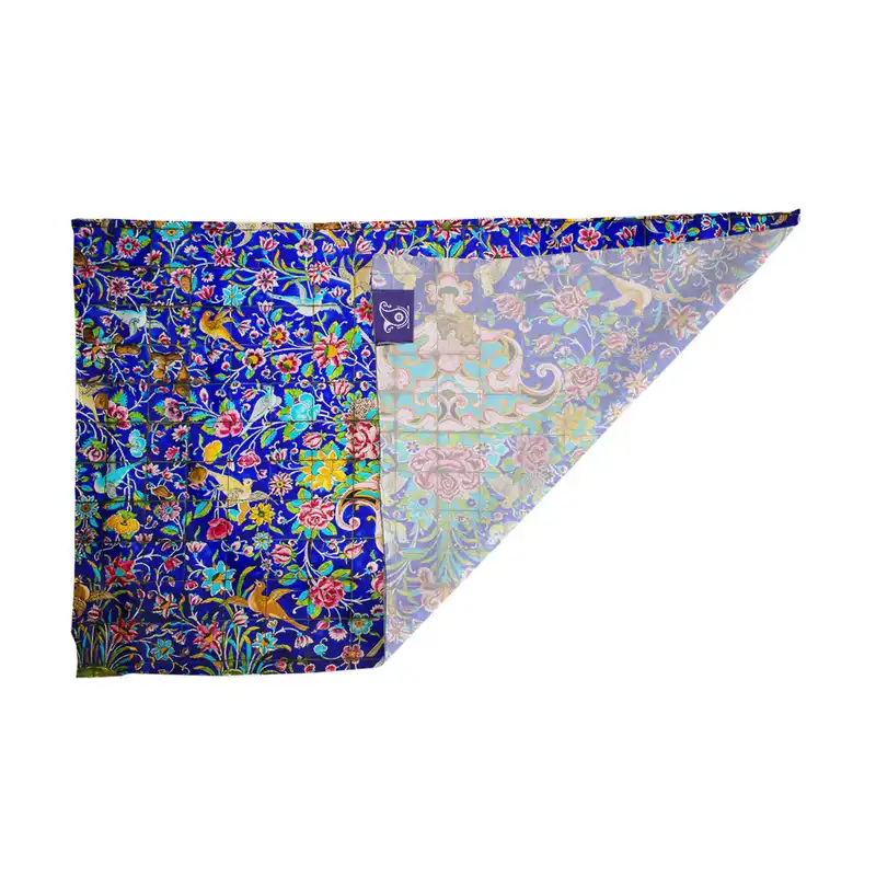 کاغذ کادو ترمه طراحان ایده مدل کاشی گل و مرغ کد trm0515