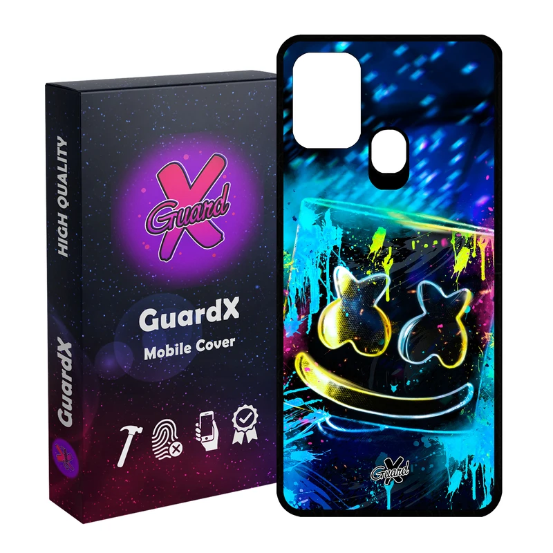 کاور گارد ایکس طرح Marshmello مدل Glass10104 مناسب برای گوشی موبایل سامسونگ Galaxy M31 / M31 Prime / F41