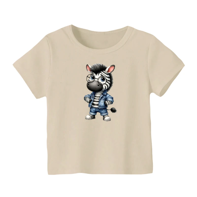 تی شرت آستین کوتاه بچگانه مدل گورخر کد ۱