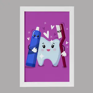 تابلو کودک خندالو مدل دندان و دندان پزشکی کودکانه کد 36762