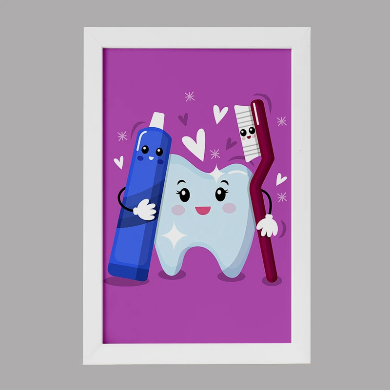 تابلو کودک خندالو مدل دندان و دندان پزشکی کودکانه کد 36762