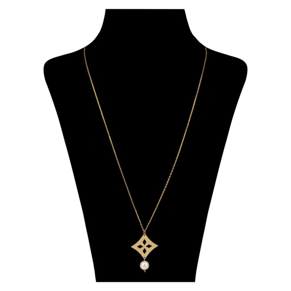 گردنبند طلا 18 عیار زنانه قیراط  طرح مروارید کد GH4344