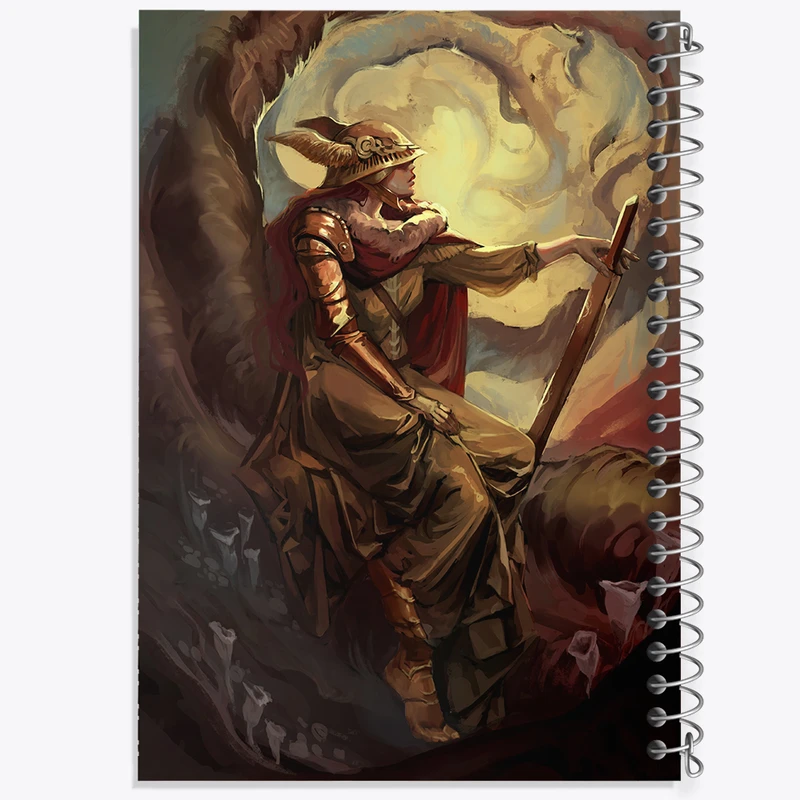 دفتر ژورنال نویسی 50 برگ خندالو مدل نقطه ای طرح بازی الدن رینگ (Elden Ring) کد 31263