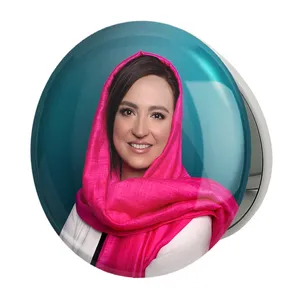 آینه جیبی خندالو طرح گلاره عباسی مدل تاشو کد 6284 