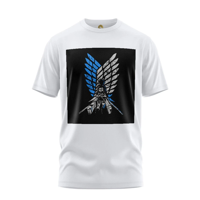 تی شرت آستین کوتاه مردانه هومرو مدل TW331 طرح اتک آن تایتان