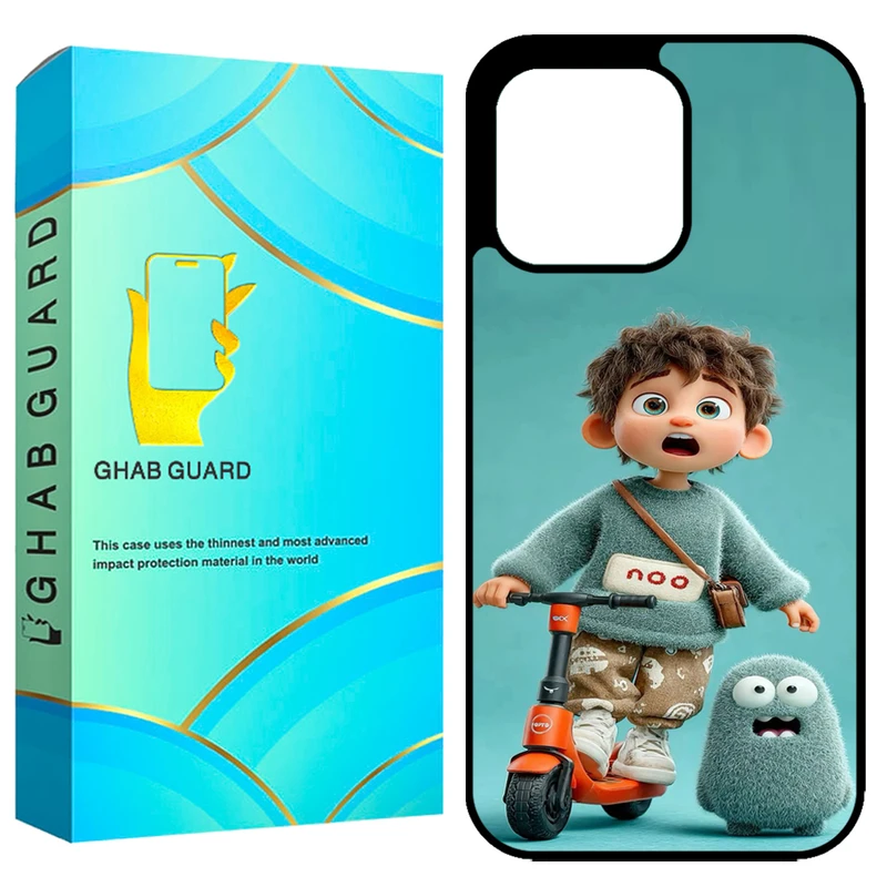 کاور قاب گارد طرح پسر اسکوتر مدل GCHP13PM مناسب برای گوشی موبایل اپل iPhone 13 Pro Max