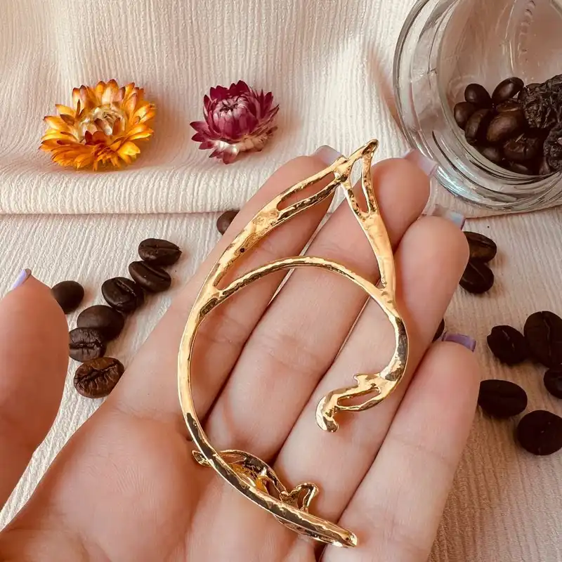 پیرسینگ گوش مدل ایرکاف اِلف طرح برگ