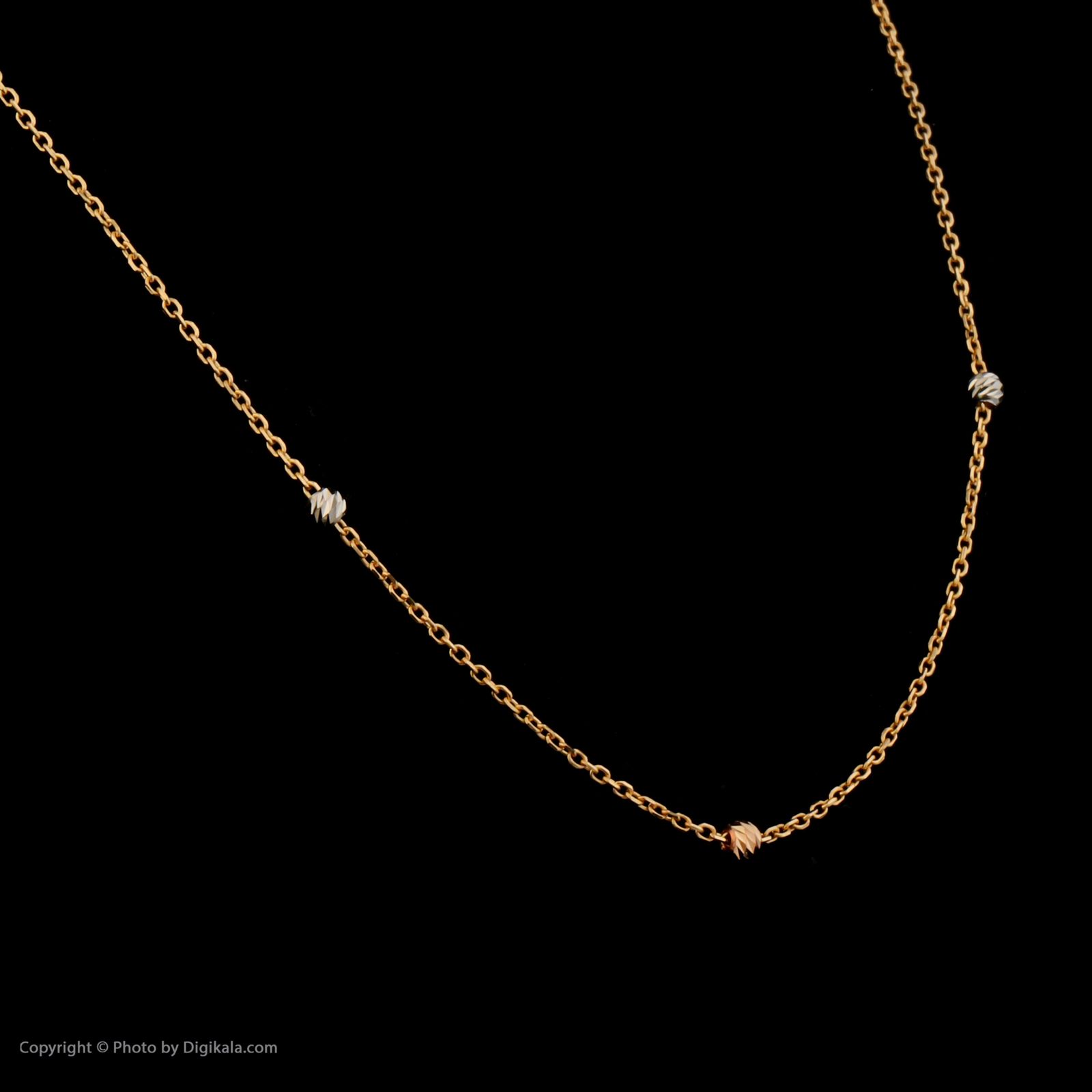 گردنبند طلا 18 عیار زنانه مایا ماهک مدل MM1544 طرح گوی تراش -  - 3