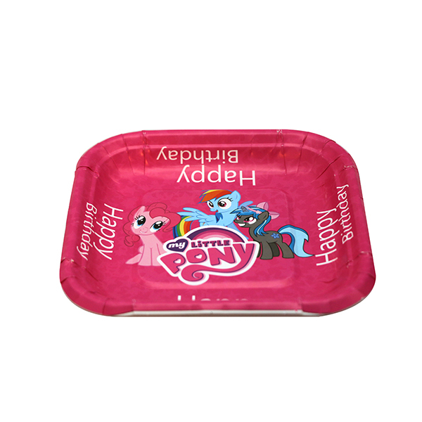 بشقاب یکبار مصرف مدل پونی بسته 12 عددی                                                       