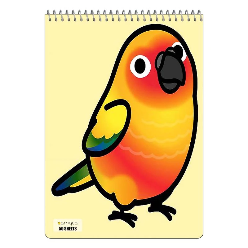 دفتر نقاشی 50 برگ سیمی کارنیکا طرح طوطی Parrot کد 79306