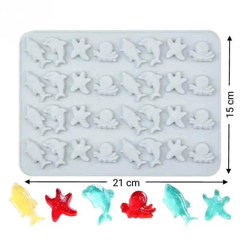 قالب شکلات  طرح موجودات دریایی مدل pe328