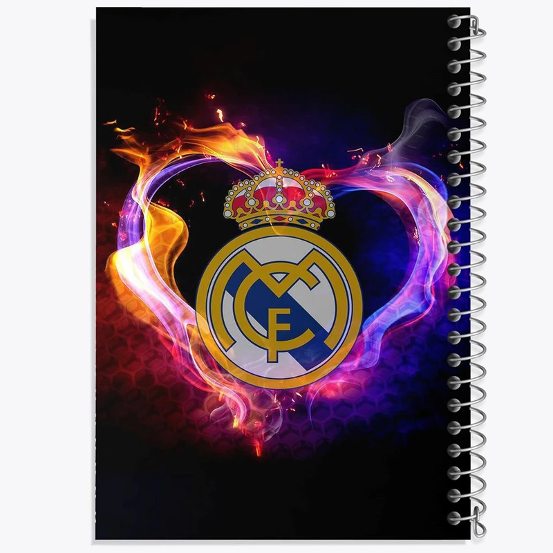 دفتر مشق 100 برگ خندالو طرح باشگاه رئال مادرید Real Madrid کد 2057
