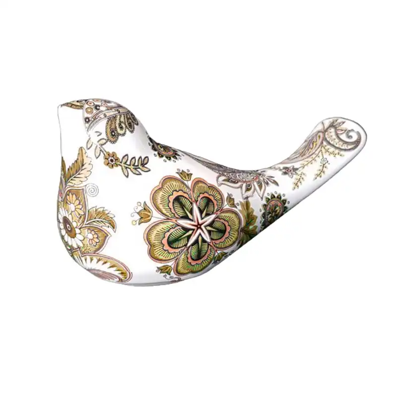 مجسمه سرامیکی مدل پرنده طرح بته جقه کد 2