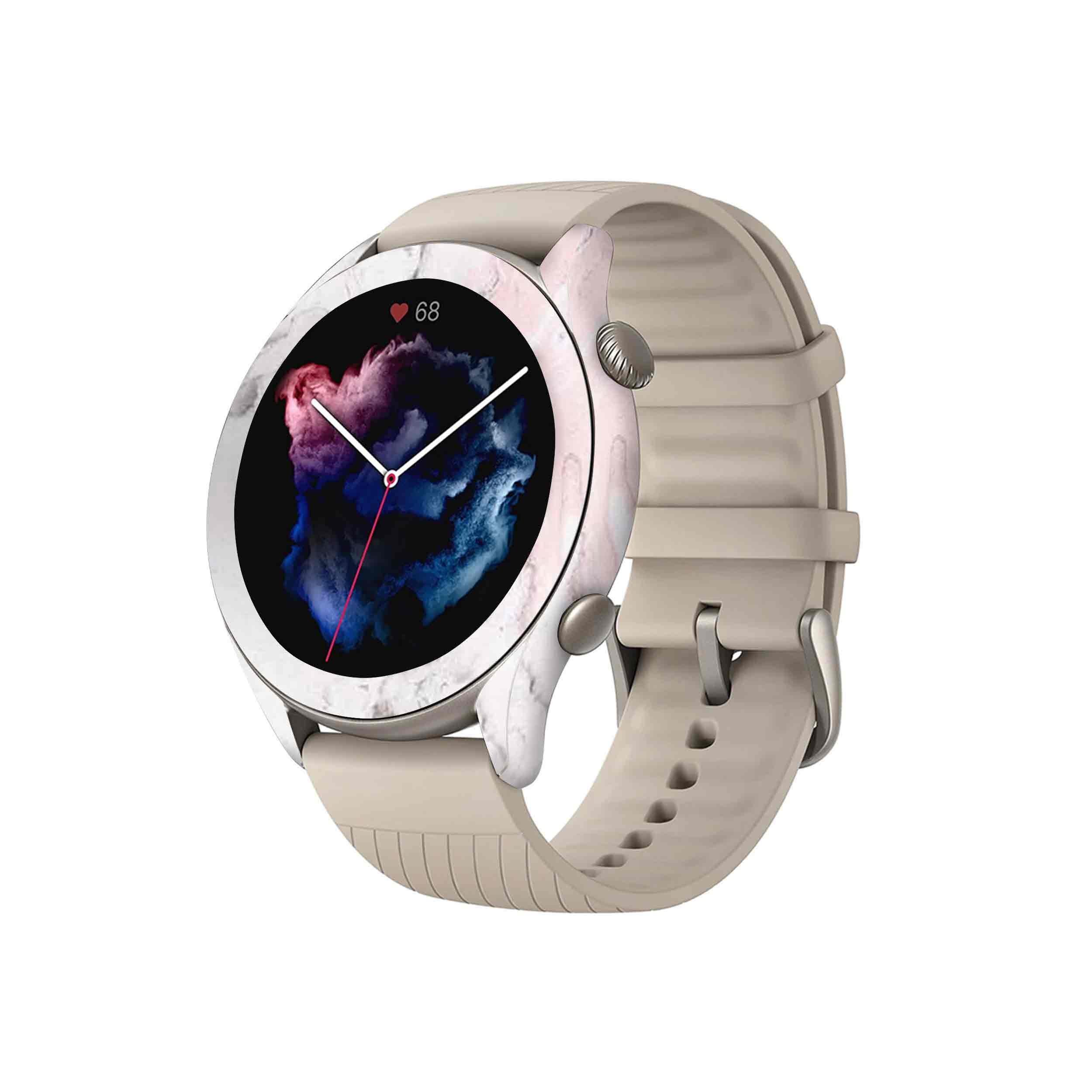 برچسب ماهوت طرح Blanco-Pink-Marble مناسب برای ساعت هوشمند آمازفیت GTR 3