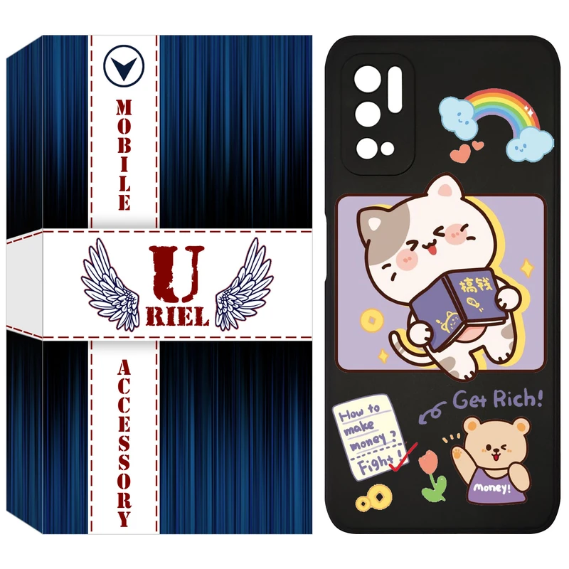 کاور یوریل مدل KSH کد 12 طرح گربه مناسب برای گوشی موبایل شیائومی Redmi Note 11SE