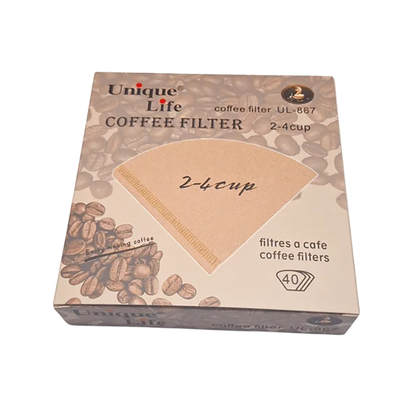 فیلتر قهوه یونیک لایف مدل 2-4 کاپ UL-867 بسته 40 عددی فیلتر قهوه یونیک لایف مدل 2-4 کاپ UL-867 بسته 40 عددی