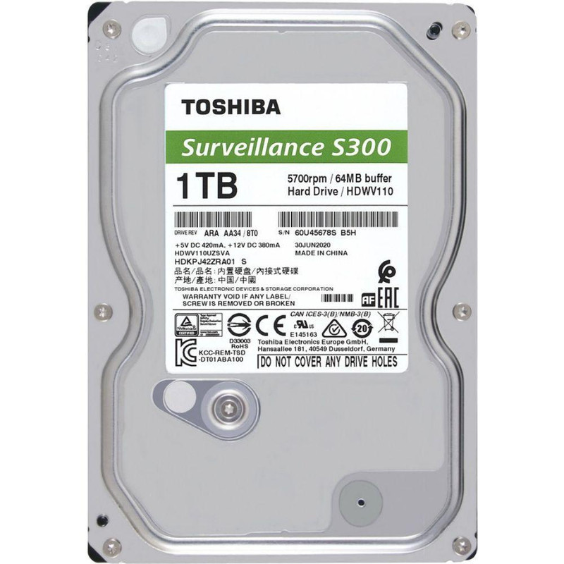 هارد دیسک اینترنال توشیبا مدل S300 ظرفیت 1 ترابایت