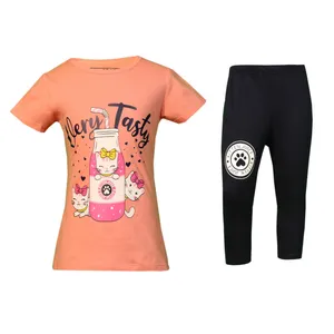 ست تی شرت و شلوارک دخترانه مدل شیشه شیر 25