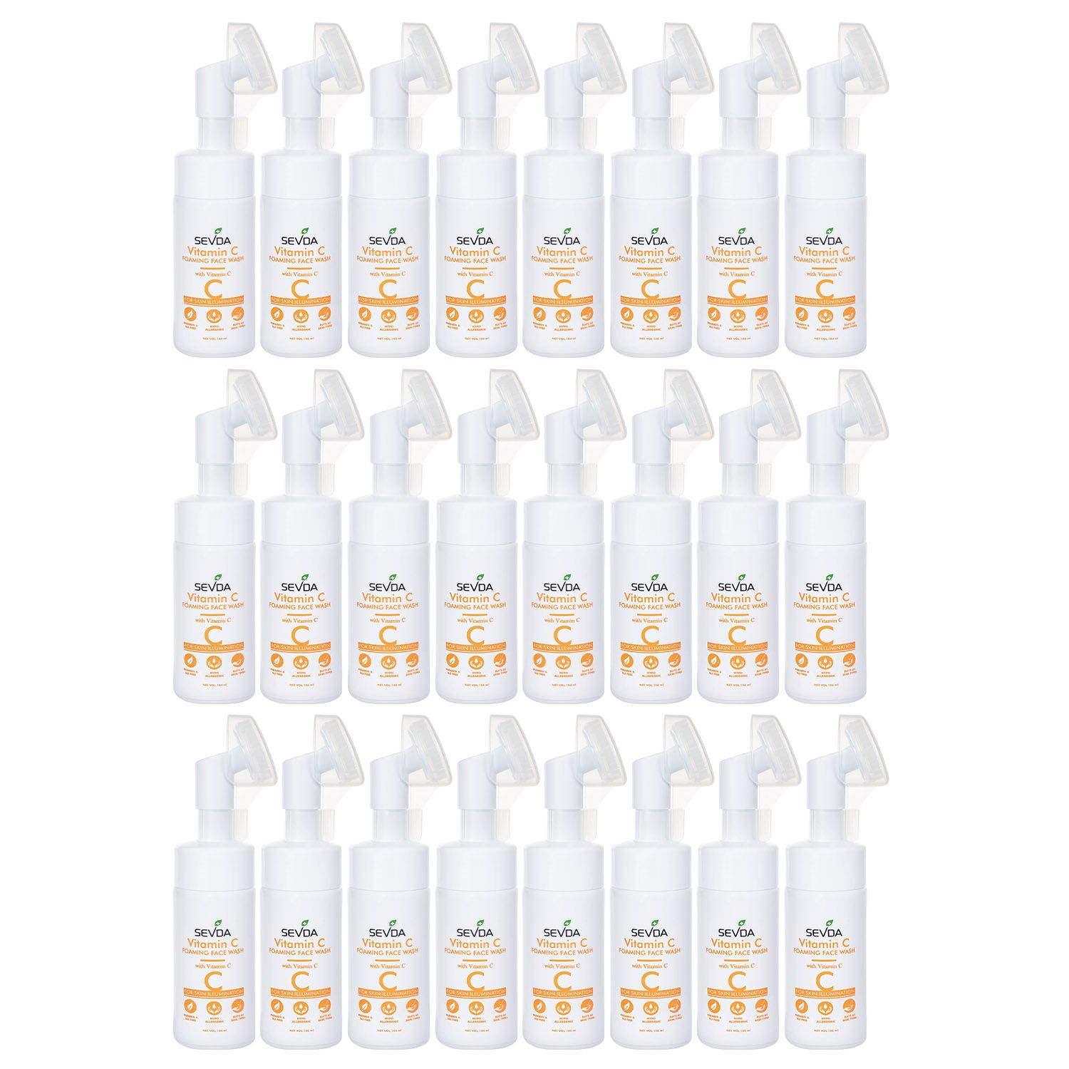 فوم شستشو صورت سودا مدل ویتامین C حجم 150 میلی لیتر مجموعه 24 عددی