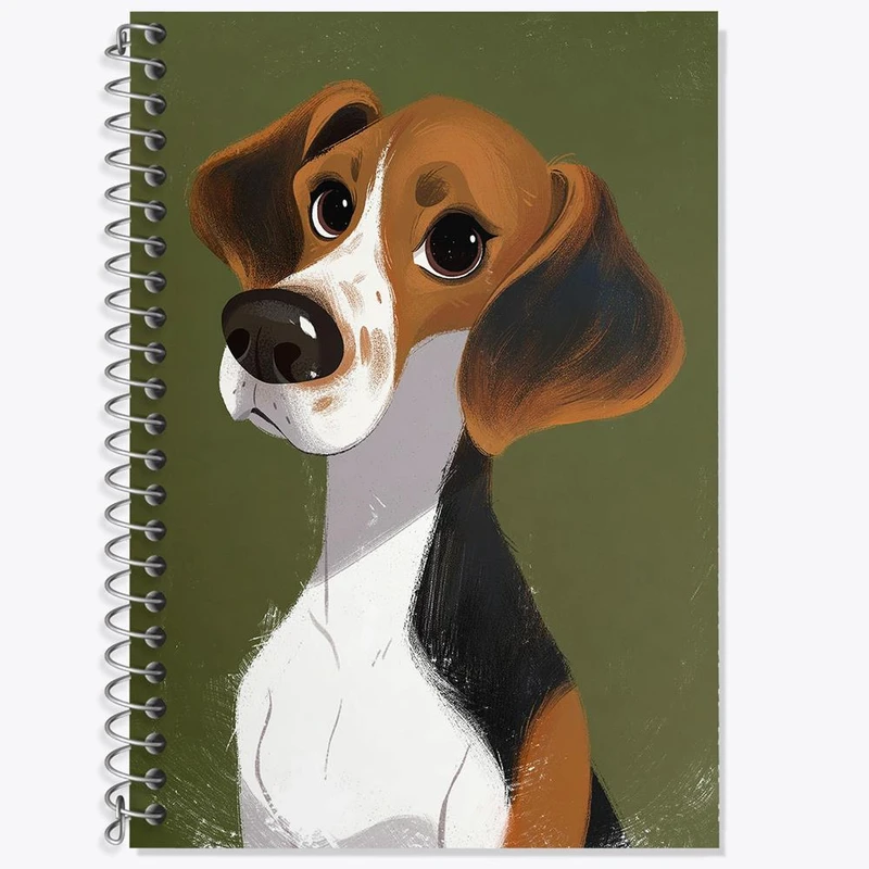 دفتر زبان 50 برگ خندالو مدل سه خط طرح سگ کد 28251