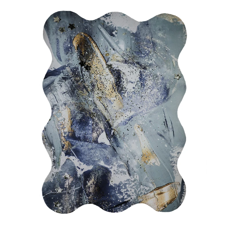 پادری مدل دالبر طرح آبرنگی کد 9160 سایز 80x110 سانتی متر 