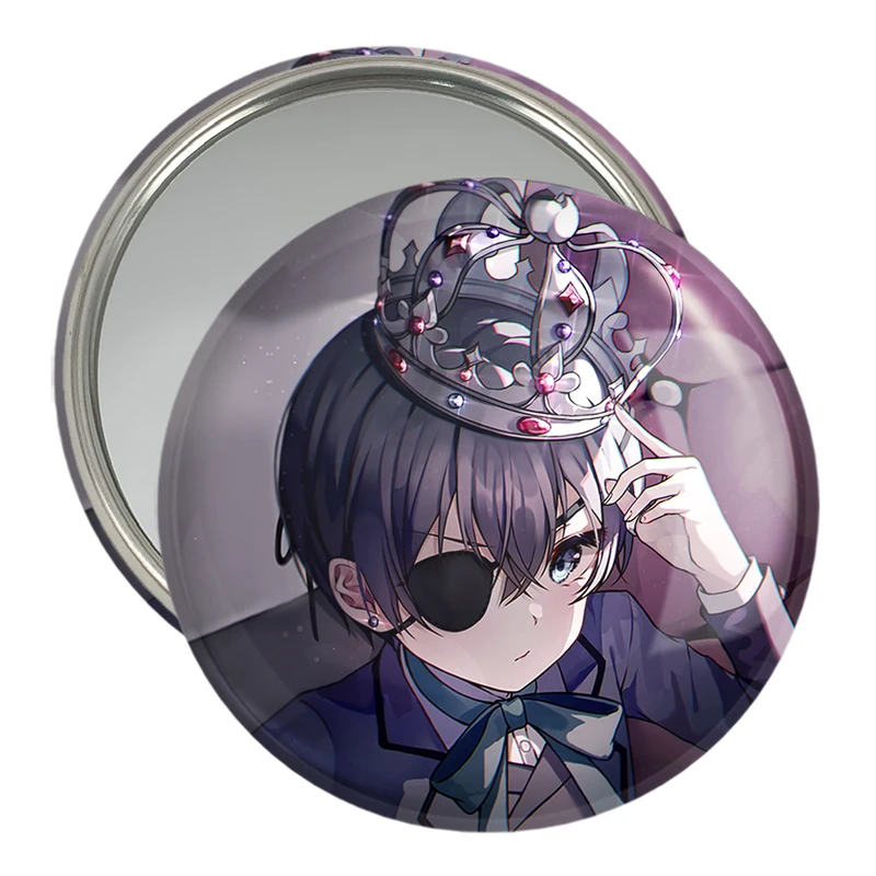 آینه جیبی خندالو مدل شیل انیمه خادم سیاه Black Butler  کد 16342