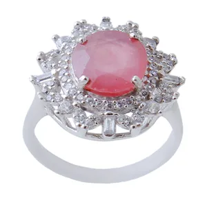     انگشتر نقره زنانه بازرگانی میلادی مدل یاقوت کد AWR_691