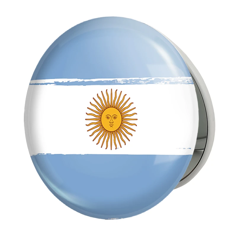 آینه جیبی خندالو طرح پرچم آرژانتین مدل تاشو کد 20462 