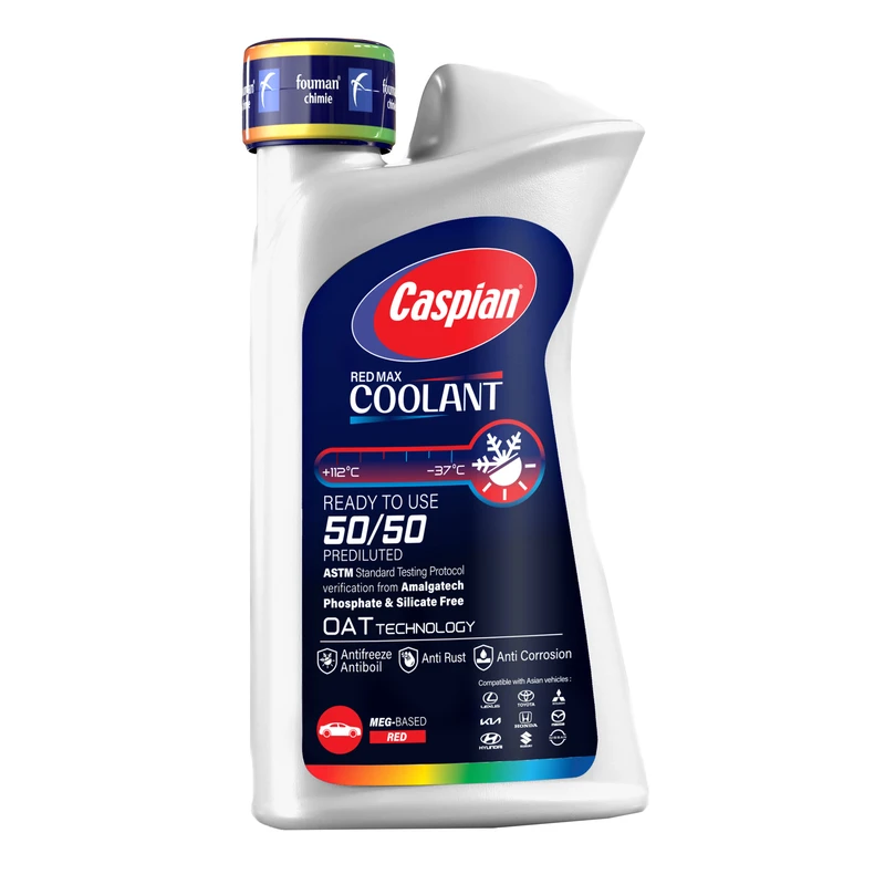 ضدیخ و ضدجوش 50 به 50 کاسپین مدل رد مکس کولانت حجم 930 میلی لیتر