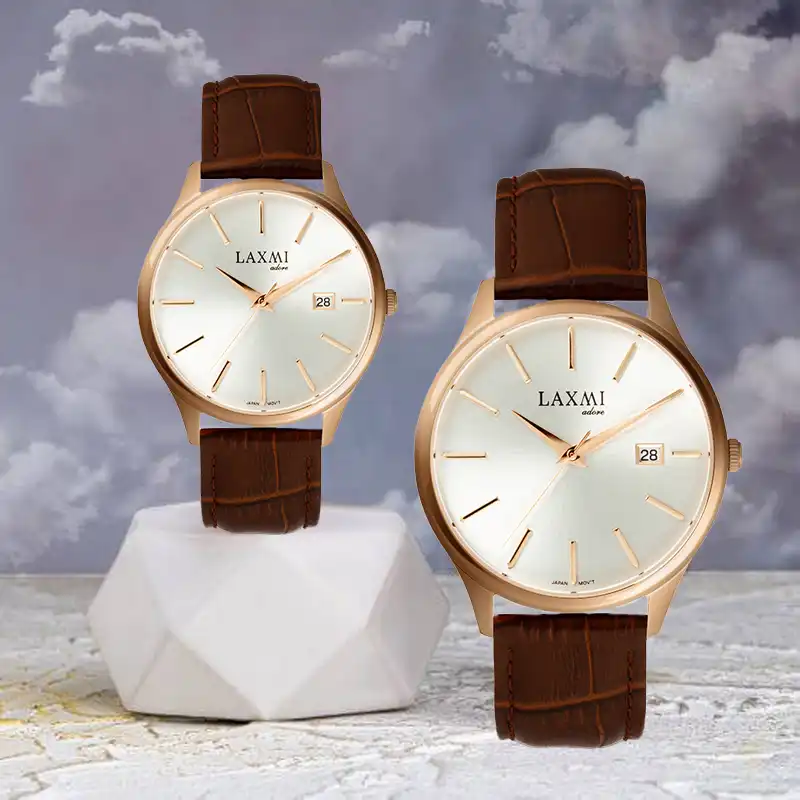 ست ساعت مچی عقربه ای زنانه و مردانه لاکسمی مدل 8523-8