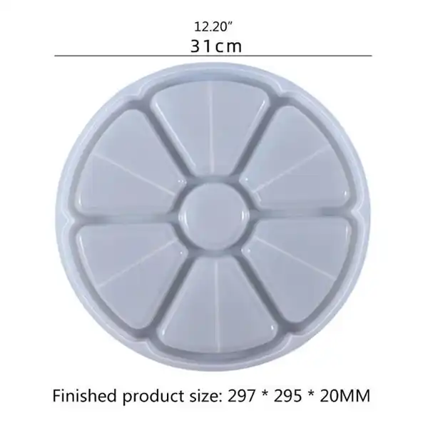 قالب رزین مدل سینی لبه دار مزه طرح اردوخوری