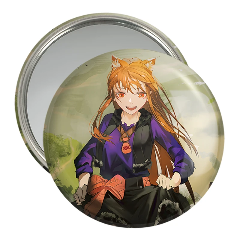 آینه جیبی خندالو مدل هولو انیمه ادویه و گرگ کد 36106