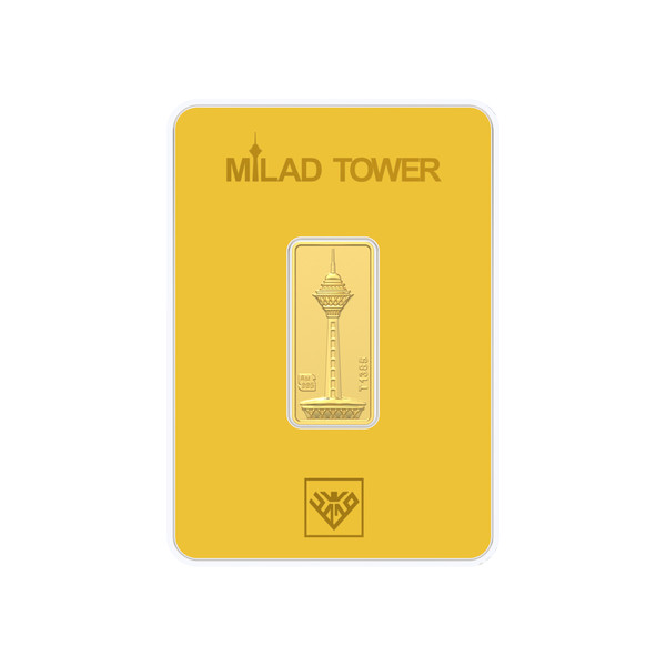 شمش طلا 24 عیار طلای محمد مدل برج میلاد SNF1