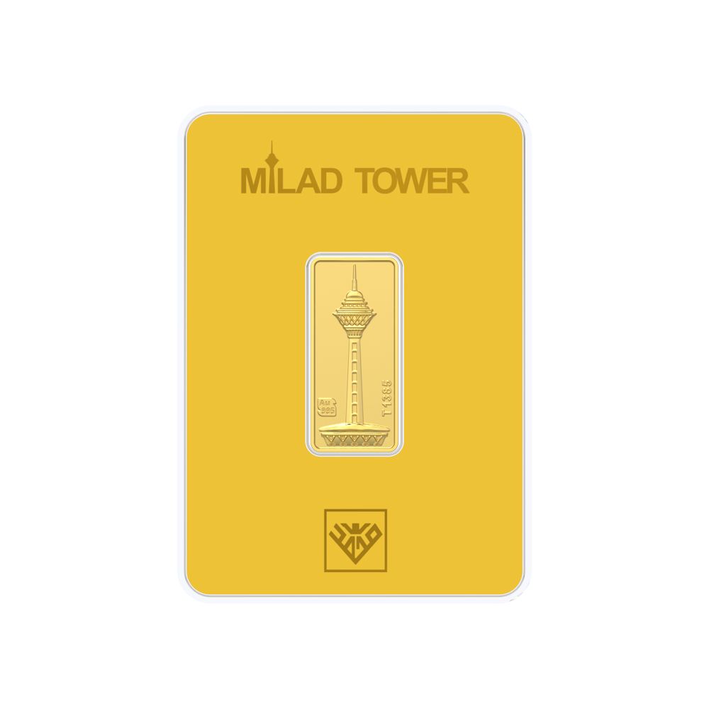 شمش طلا 24 عیار طلای محمد مدل برج میلاد SNF1 - - 1