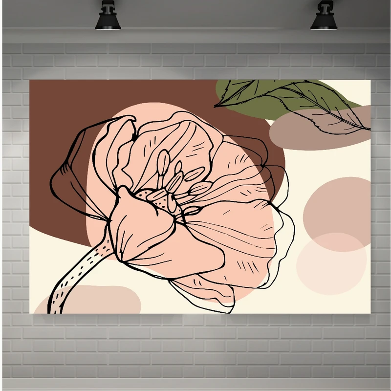 پوستر مدل  بک لایت طرح مینیمال گل کد AR31458