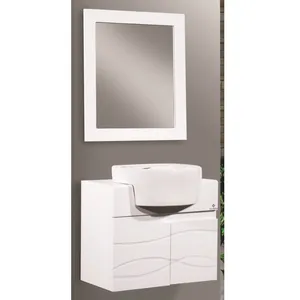 ست کابینت و روشویی بومرنگ مدل میلانو به همراه آینه 