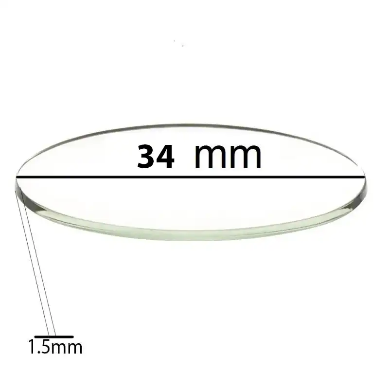 شیشه ساعت مچی مدل 34 mm