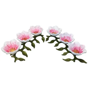 ظرف دکوری طرح گل مجموعه 6 عددی