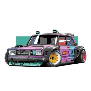 برچسب بدنه موتورسیکلت طرح ماشین اسپرت کد 07